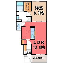 栃木県宇都宮市上戸祭町（賃貸アパート1LDK・1階・45.09㎡） その2