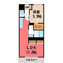 栃木県真岡市長田1丁目（賃貸マンション1LDK・3階・40.50㎡） その2