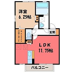 西川田駅 6.2万円