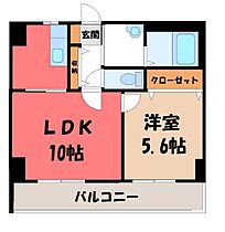 栃木県宇都宮市西2丁目（賃貸マンション1LDK・5階・36.99㎡） その2