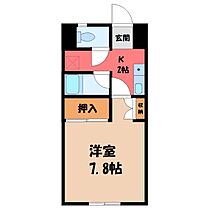 栃木県宇都宮市御幸町（賃貸アパート1K・2階・24.28㎡） その2