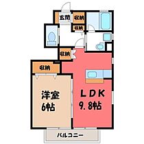 栃木県真岡市熊倉町（賃貸アパート1LDK・1階・41.33㎡） その2