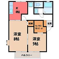 栃木県宇都宮市鶴田町（賃貸アパート2K・1階・44.60㎡） その2