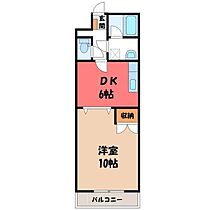 栃木県宇都宮市平松本町（賃貸マンション1DK・3階・35.64㎡） その2