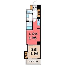 栃木県宇都宮市西2丁目（賃貸マンション1LDK・5階・37.68㎡） その2