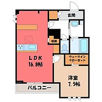 栃木県宇都宮市峰2丁目（賃貸マンション1LDK・1階・59.14㎡） その2