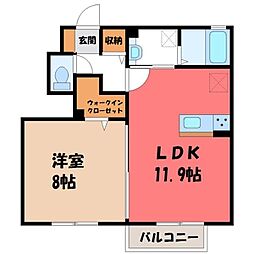 JR日光線 鶴田駅 バス18分 野尻下車 徒歩8分