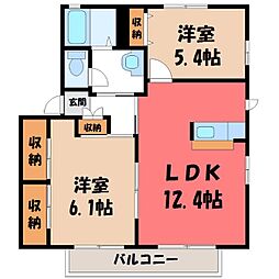JR東北本線 宇都宮駅 バス26分 弁天橋下車 徒歩7分 2階/-