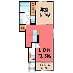 東武宇都宮線 東武宇都宮駅 バス26分 集会所下車 徒歩7分 1階/-