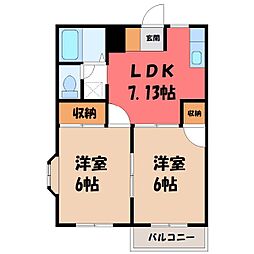 東武宇都宮線 江曽島駅 徒歩13分 1階/-
