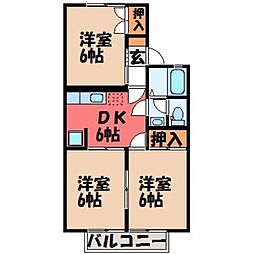 セジュールan2号館 3DKの間取図画像