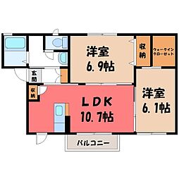 宇都宮芳賀ライトレール線 宇都宮大学陽東キャンパス駅 3.6km 2階/-