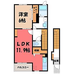 リアンジュ 1LDKの間取図画像