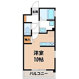 ディアコート ワンルームの間取図画像