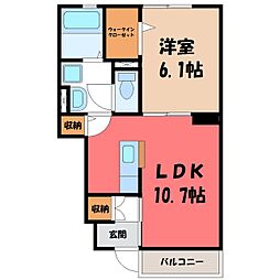 JR東北本線 雀宮駅 徒歩29分 1階/-