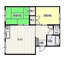 マルベリーマンション 2LDKの間取図画像