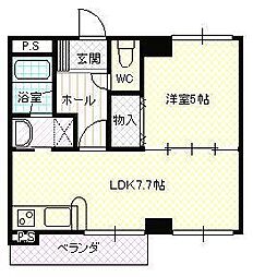 武藤ビルグラン・パドレ 1LDKの間取図画像