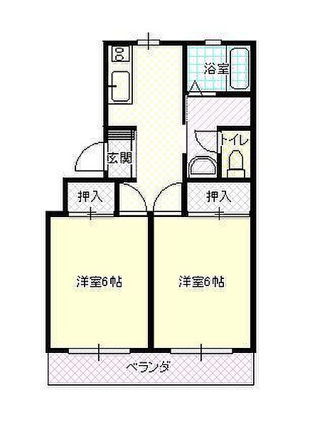 マシコハイツ 202号室｜福島県郡山市亀田1丁目(賃貸アパート2K・2階・38.70㎡)の写真 その2