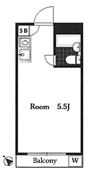 ユースフル三軒茶屋 ワンルームの間取図画像
