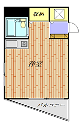メゾンド今小路 ワンルームの間取図画像