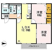 ルピナスコートＡ棟  ｜ 愛媛県松山市西長戸町（賃貸アパート2LDK・2階・54.30㎡） その2