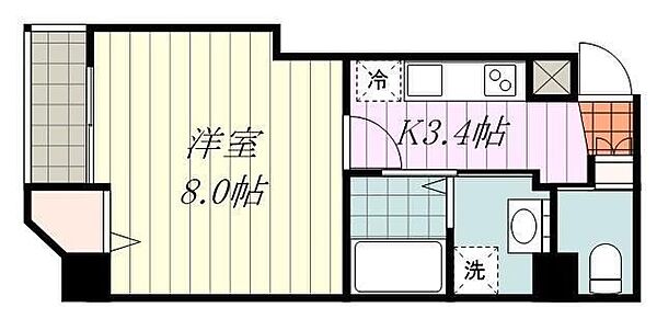 アスプラス平和通 ｜愛媛県松山市平和通1丁目(賃貸マンション1K・2階・28.07㎡)の写真 その2