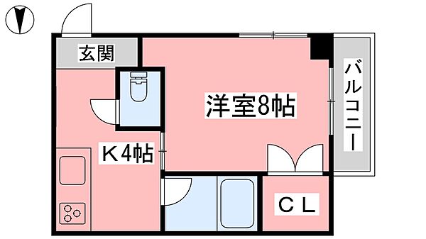 ハイエスト立花 ｜愛媛県松山市立花3丁目(賃貸マンション1K・5階・24.50㎡)の写真 その2