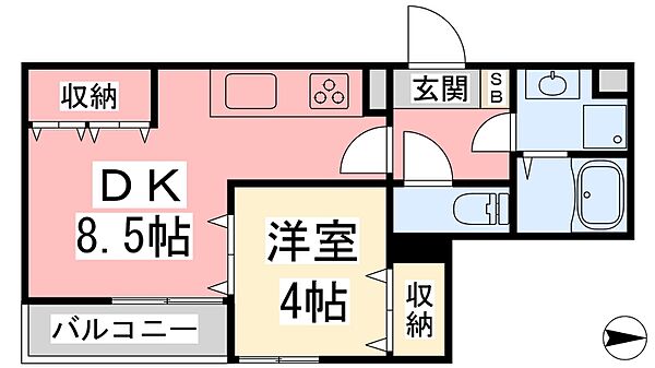 グレイスフル空港通 ｜愛媛県松山市空港通4丁目(賃貸マンション1LDK・3階・36.28㎡)の写真 その2