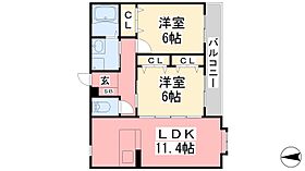 フォブールグランシャリオ  ｜ 愛媛県松山市和気町2丁目（賃貸アパート2LDK・1階・53.93㎡） その2