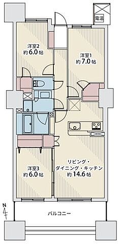 間取り シティハウス仙台榴岡ツインタワーズ（スカイウイング） 17階/1702