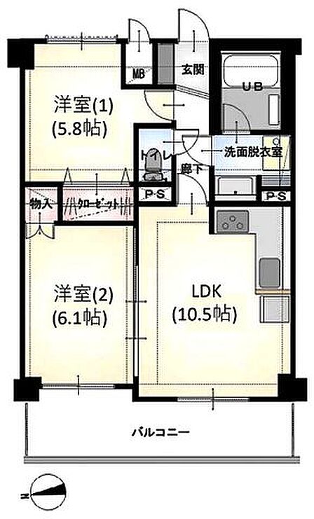 4階部分、内装リフォーム済のキレイで明るい室内。使い勝手の良い設備が充実しています。