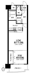 朝日プラザ大和町エザース 1LDKの間取図画像