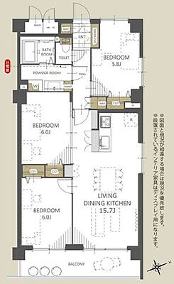 間取り コープ野村花壇Ｃ 2階/204