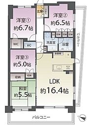 サンクレイドル宮城野ルラーシュ 4LDKの間取図画像