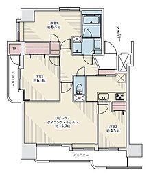 ライオンズマンション大和町四丁目 3LDKの間取図画像