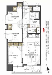 ライオンズマンション紺屋町 3LDKの間取図画像