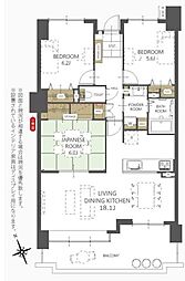 長町街苑パークマンション一番街 3LDKの間取図画像