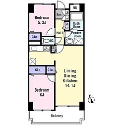 キャピタルプラザ長町オダシマビル 2LDKの間取図画像
