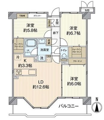 間取り グランドパレス柳生 5階/502