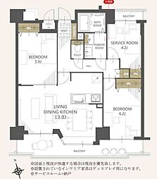 NICEURBAN八乙女 2SLDKの間取図画像