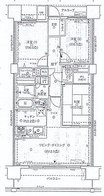 間取り デュオヒルズ仙台広瀬川 7階/709