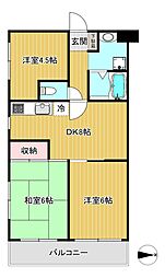 ヴェラハイムひばりが丘 3DKの間取図画像