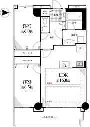エルザタワー55 2LDKの間取図画像
