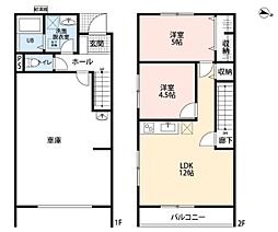 ガレージハウス久喜青毛 2LDKの間取図画像
