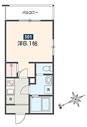MELDIA 1Kの間取図画像