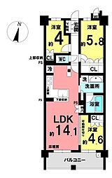 ダイアパレス八事柏木町 3LDKの間取図画像