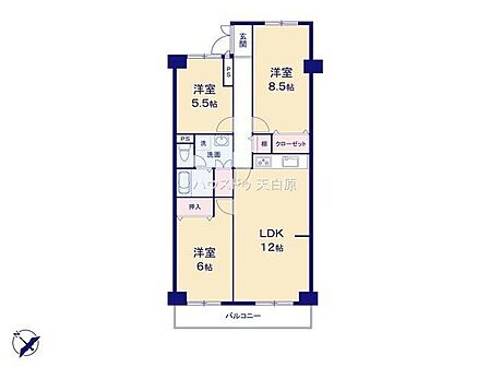 3LDK 間取り