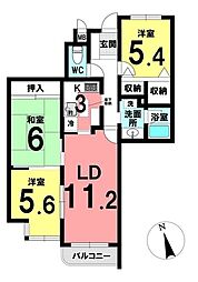ラ・キャッスル21島田 3LDKの間取図画像