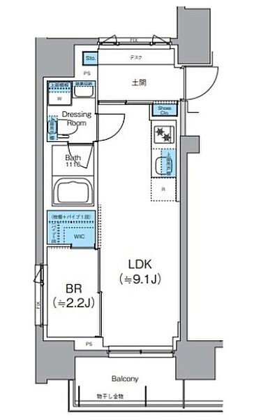 クレヴィアリグゼ錦糸町 802｜東京都墨田区江東橋１丁目(賃貸マンション1LDK・8階・31.09㎡)の写真 その2