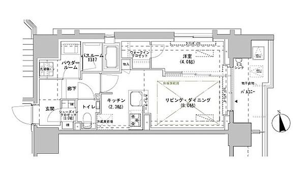 パークスフィア牛込神楽坂 307｜東京都新宿区南山伏町(賃貸マンション1LDK・3階・40.01㎡)の写真 その2